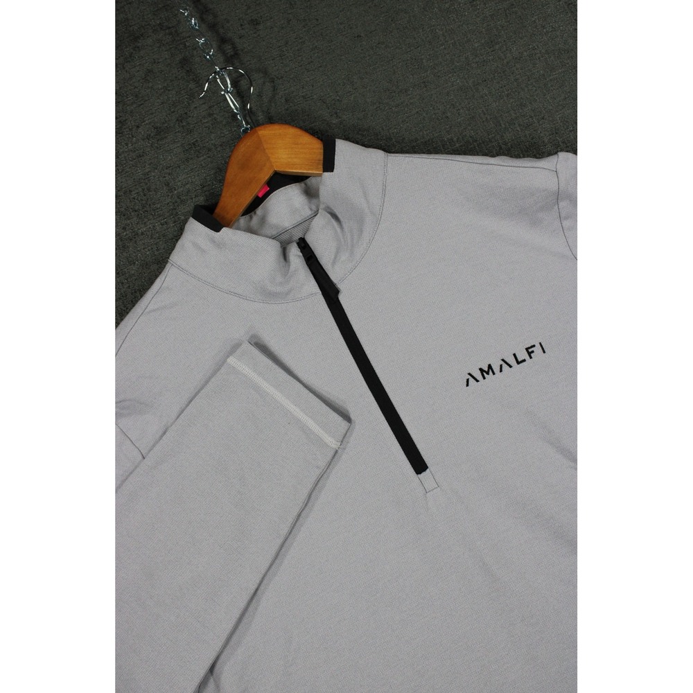 G/FORE Amalfi Mens Quarter Zip Pullover Grey Golf Performance Shirt Large L
